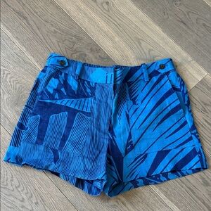 J.Crew Blue Tropical Print Shorts